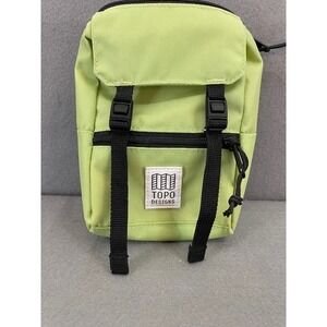 Topo Designs Micro Rover Pack Bag Charm Lime Green Carabiner EUC